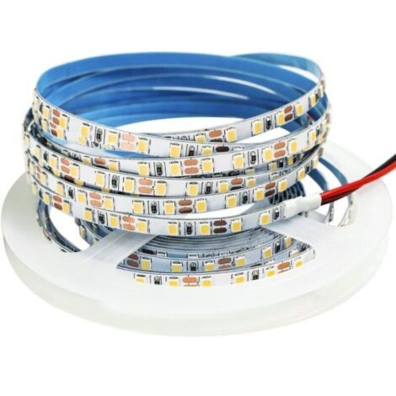 LED-Streifen 12 v, 1 cm breit, LED-Streifen 3000 k, 5 m, Warmweiß 2835, IP65, 120 LEDs/m, insgesamt 600 LEDs, LED-Lichtleiste für Schlafzimmer,