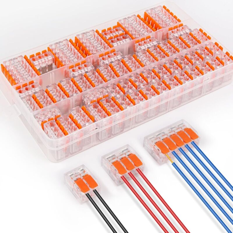 Lablanc - Lot elektrische Steckverbinder, Klemmen und Kits, 60 Stück, schnelle elektrische Steckverbinder, elektrische Anschlüsse, kompakte