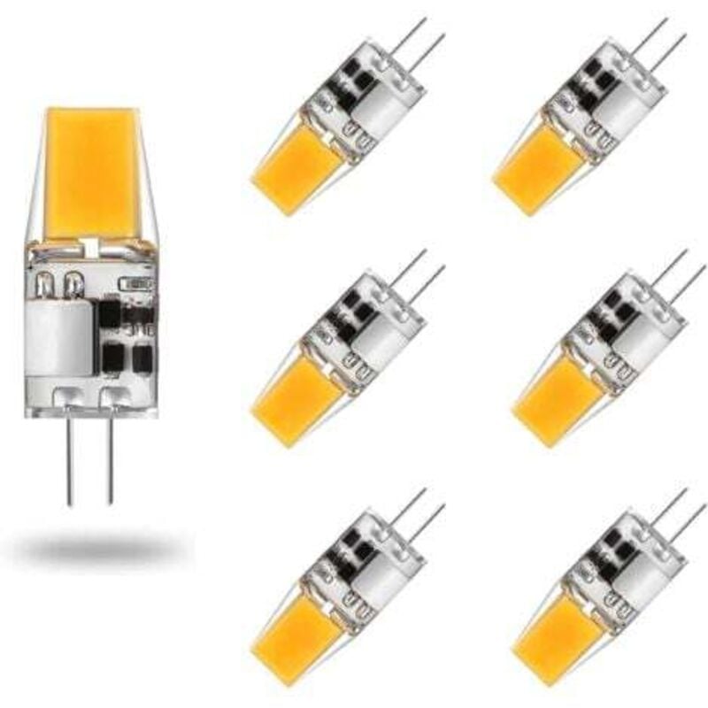 Lablanc - Packung mit 6 G4-LED-Lampen, ac/dc, 12 v, 5 w, G4-LED-Lampen, Warmweiß 3000 k, Leuchtmittel, entspricht 50 w Halogenlampe, 360°