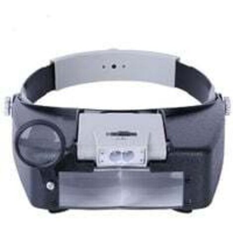 Stirnband-Lupe, Uhrmacher-Freisprechlupe mit Licht, Headset-Vergrößerungslupe mit LED-Licht, für Uhrmacher, Juwelier, Lesen - Lablanc