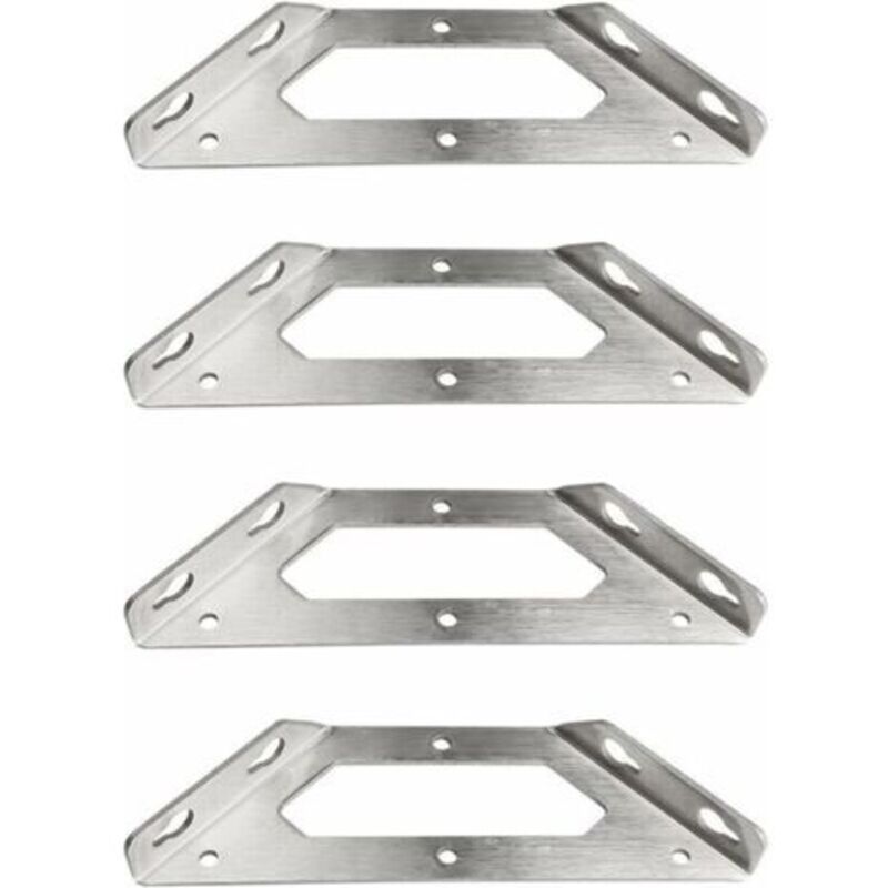 Lablanc - Wandmontierte Wandregalhalterung, robuste Metall-Regalhalterung, robuste Edelstahl-Metallhalterung, dreieckiges Regal für Regal, Küche,