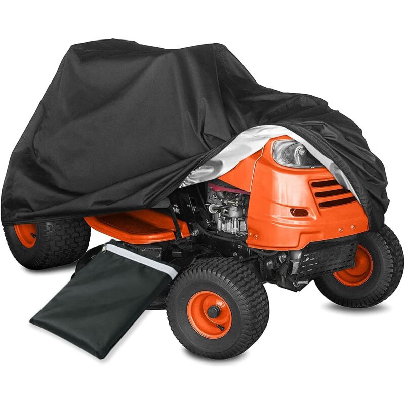 Wasserdichte Schutzhülle für Rasenmäher, wasserdichte Rasenmäher-Abdeckung, staub- und UV-beständig, Oxford 210D, für Gartenrasen im Freien mit 183 x