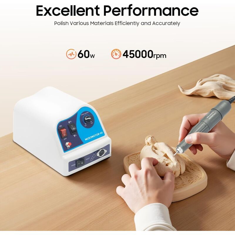 Labor Mikromotor Elektro-Mikromotor, 45000 U/min Elektro-Mikromotor Labor Polieren Poliergeräte, Für Zahntechnik Dentallabore und