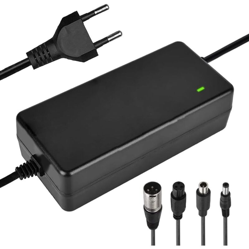 Ladegerät für Elektroroller, 42V 2A Universalladegerät für Hoverboard, Elektroroller, Xiaomi M365 / Pro 2, Driftboard, Universalladegerät mit 3