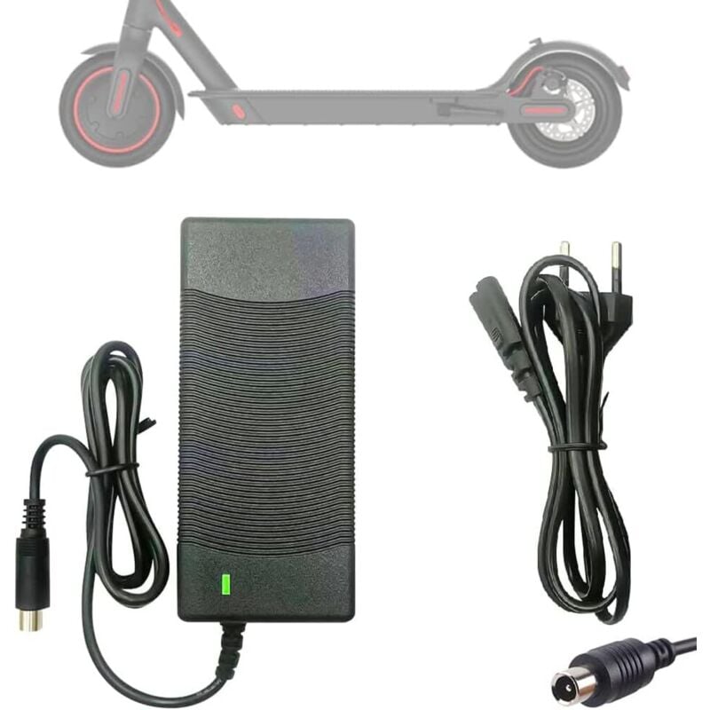 Ladegerät für Xiaomi M365, 42 V 2 A Xiaomi Elektroroller-Ladegerät, Schnellladegerät für Xiaomi und Ninebot Scooter, Akkuadapter für Xiaomi M365 und