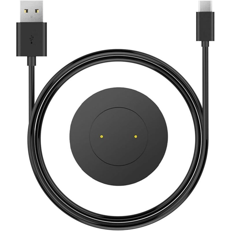 Fitags - Ladegerät Ladekabel Kompatibel für Huawei Watch GT/GT2, Premium Qualität usb Ersatz Ladekabel Ladedock Ladedock Adapter für Ständer, Schwarz