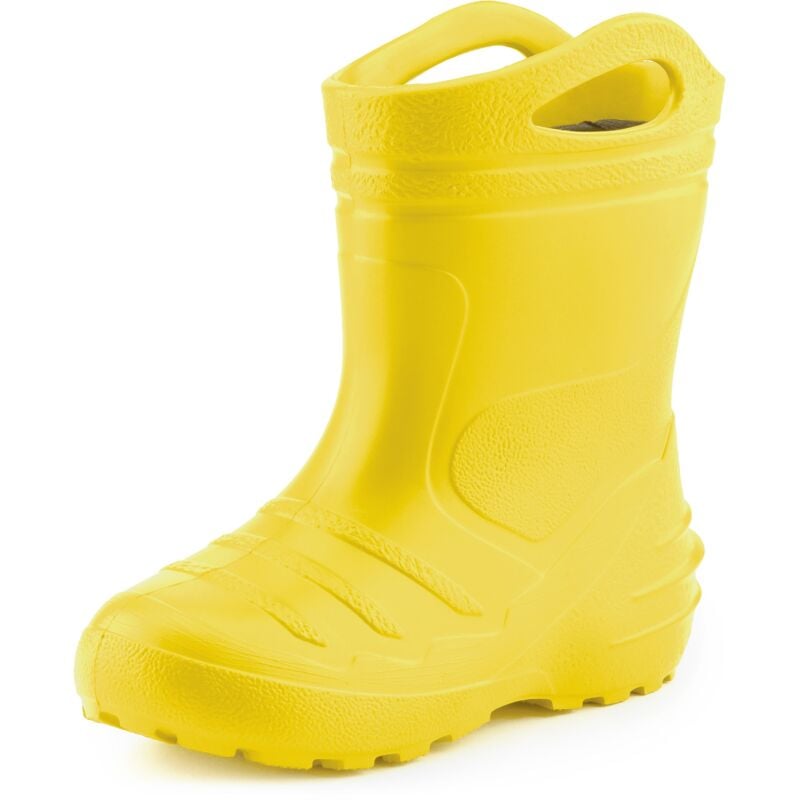 Ladeheid Gummistiefel Kinder federleichte EVA Regenstiefel für Mädchen und Jungen Thermo Gummistiefel gefüttert KL051 (Sonnig, 24 EU)