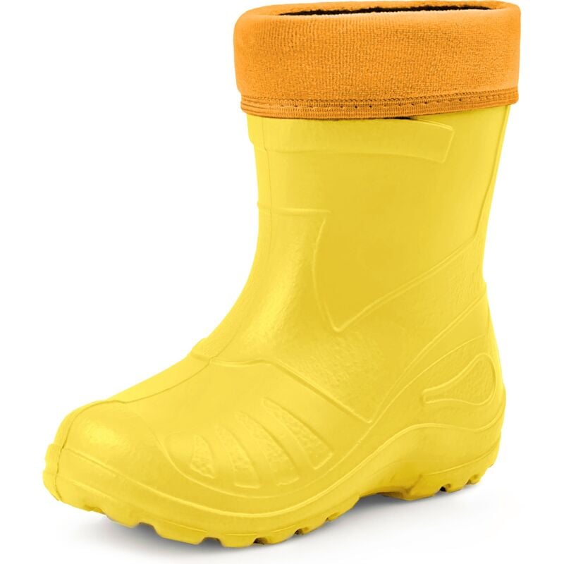 Ladeheid Gummistiefel Kinder federleichte und wasserdichte EVA Thermo Regenstiefel Gummistiefel gefüttert KL050 (Sonnig, 29 EU)
