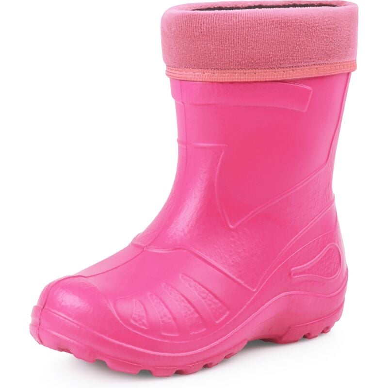 Ladeheid Gummistiefel Kinder federleichte und wasserdichte EVA Thermo Regenstiefel Gummistiefel gefüttert KL050 (Rosa, 30 EU)