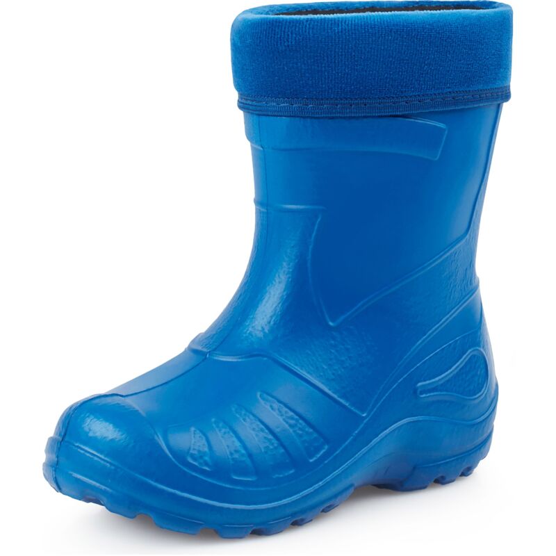 Ladeheid Gummistiefel Kinder federleichte und wasserdichte EVA Thermo Regenstiefel Gummistiefel gefüttert KL050 (Blau, 22 EU)