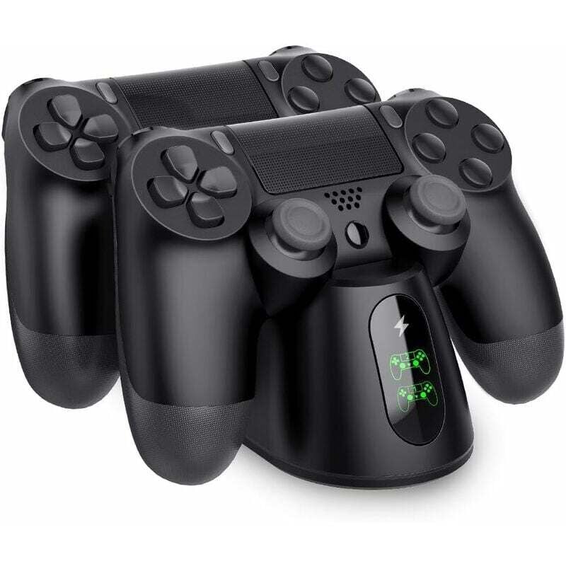 Ladestation für PS4-Controller, Station4-Ladegerät mit LED-Anzeige und Micro-USB-Kabel für Sony Playstation 4/PS4 Slim/PS4 Pro Wireless Controller