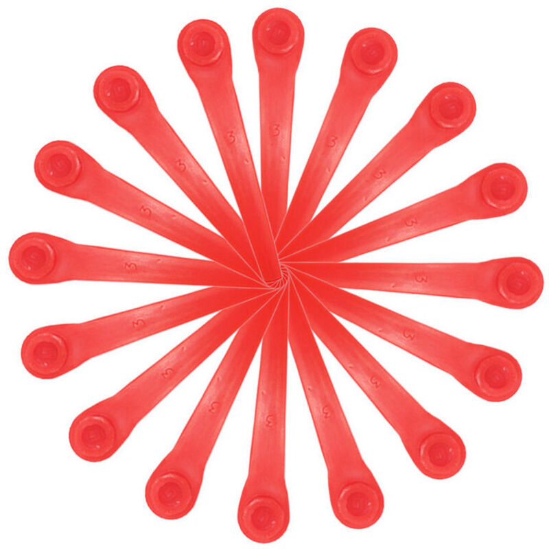 Gardena Ersatzklingen für Rasentrimmer: 100er-Pack Kunststoffklingen kompatibel mit Gardena Akku-Rasentrimmern und Grasschneidern - INHHUB