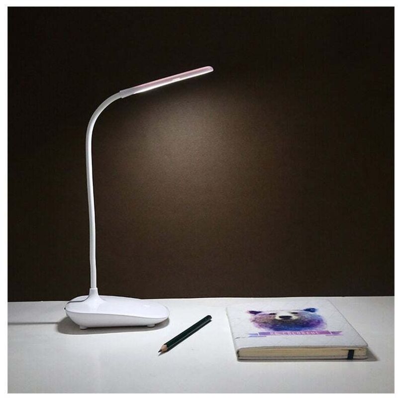 Lampe de bureau sans fil Gladle led, lampes de table à piles, lampe de lecture rechargeable à intensité variable avec minuterie, lampe tactile à col