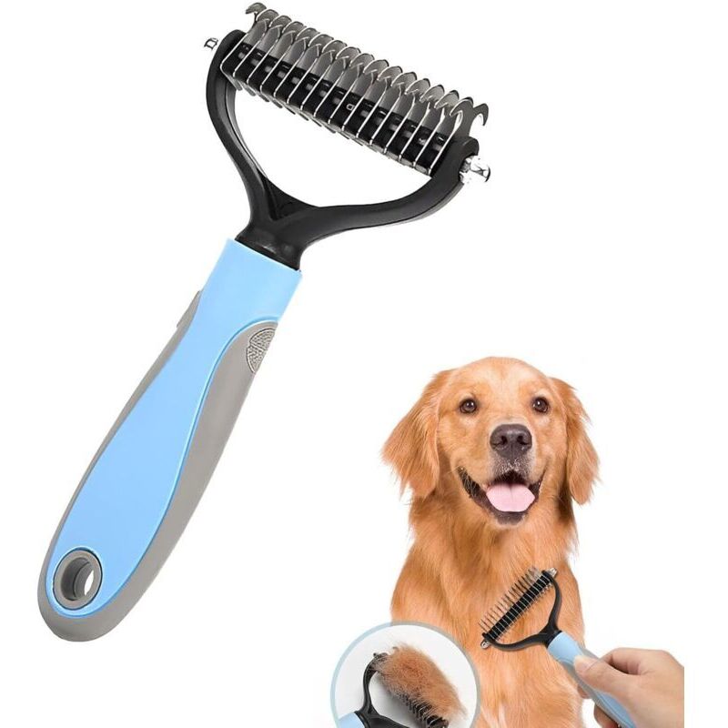 Langhaarbürste für Katzen und Hunde, Langhaarbürste für Hunde, Langhaarkamm für Hunde und Katzen, zum Entfernen von Knoten/Unterwolle, Bürsten mit