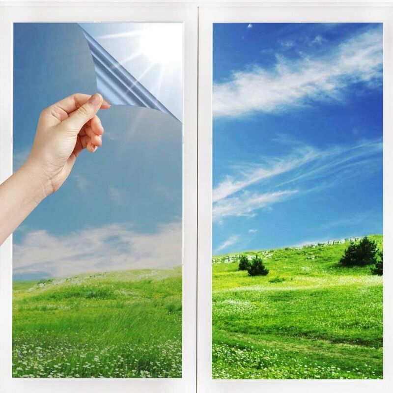 Einweg-Spiegel-Fensterfolie, Anti-UV, Anti-Hitze, Anti-Peeping, Temperaturkontrolle, Sichtschutz, reflektierende selbstklebende Fensterfolie für
