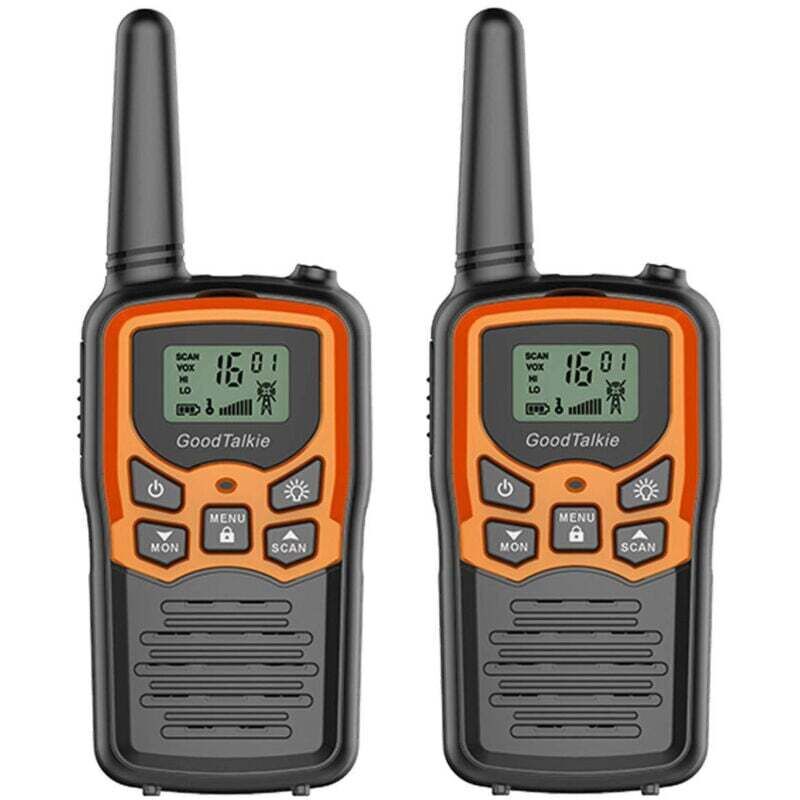 Langstrecken-Funkgerät – Wandern, Camping, Heimgebrauch – 2er-Pack (orange) – Zuverlässige und tragbare Kommunikation für alle Aktivitäten