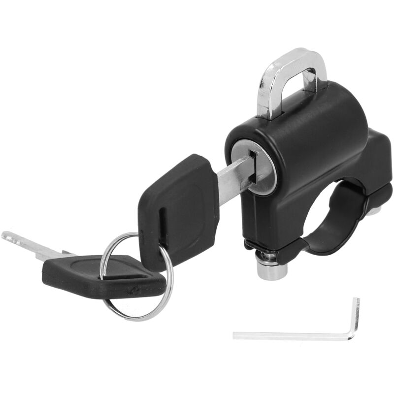 Langzeithelm - Robustes Metallgehäuse für Motorradlenksicherheit, universelles Fahrradzubehör für Mountainbikes, E-Bikes, schwarze Aluminiumlegierung