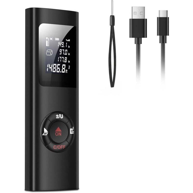 Laser-Entfernungsmesser 40 m, ipsxp Tragbarer digitaler Laser-Entfernungsmesser,