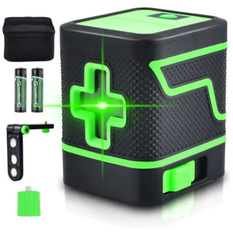 Laser-Nivelliergerät mit hellgrünem Laserstrahl und Kreuzlinienfunktion, selbstnivellierend, mit vertikalen und horizontalen Linien, 360°-Magnetfuß,