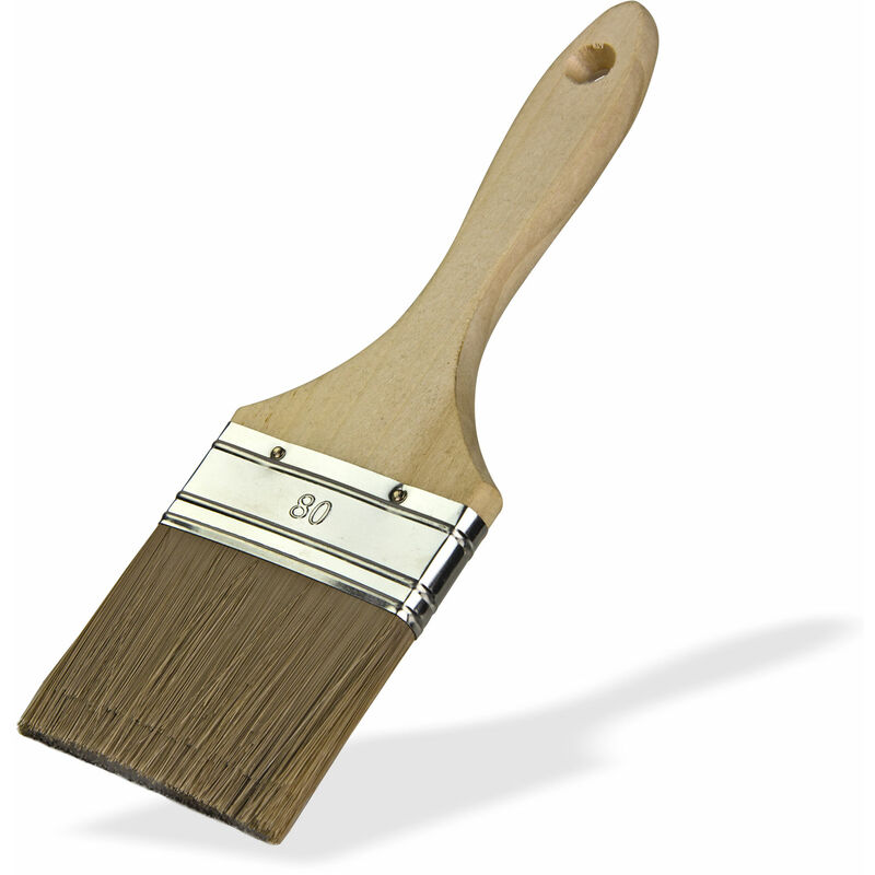 Dema - Lasurpinsel Malerpinsel Pinsel Flachpinsel 80mm Lackpinsel Malerbedarf