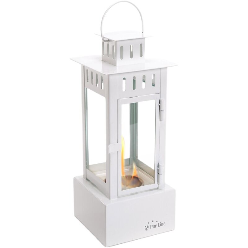 Purline - Ethanol-Kamin in Laternenform aus Edelstahl