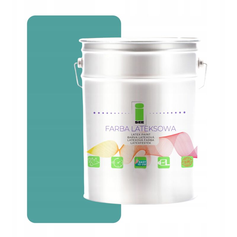 Latex-Wandfarbe für Innenräume, Grün-Türkis-Mint, 5 l