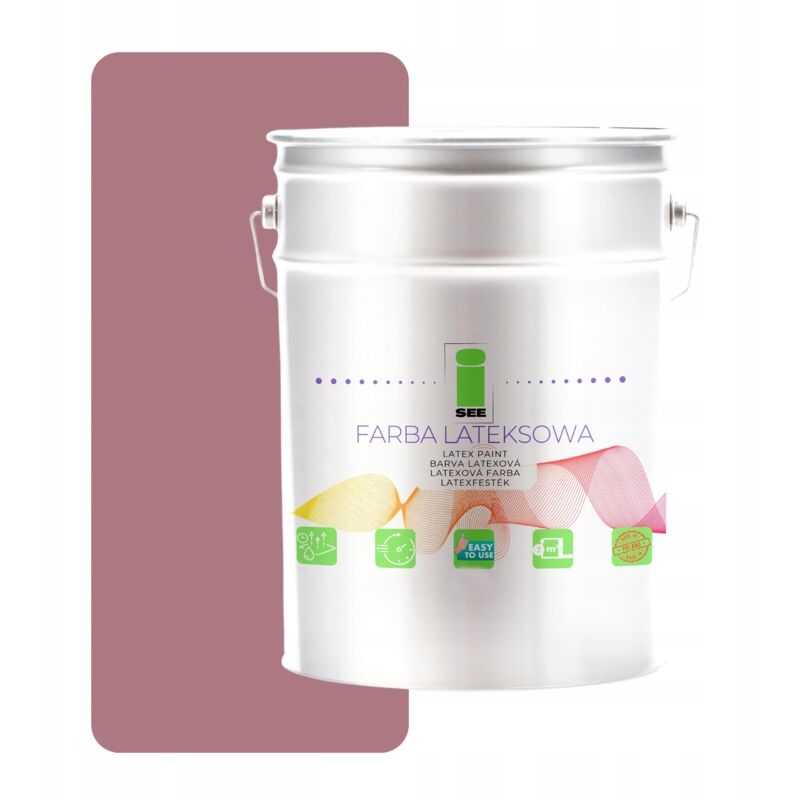 Latex-Wandfarbe für Innenräume, Türkische Rose, 10 l, Hersteller