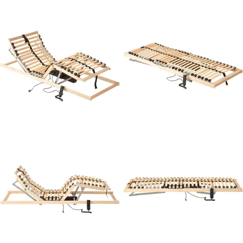 Lattenrost Elektrisch mit 28 Latten 7 Zonen 70x200 cm - Elektrischer Lattenrost - Lattenrost 70x200 - Bettenrahmen - Schlafräume - Komfortabler