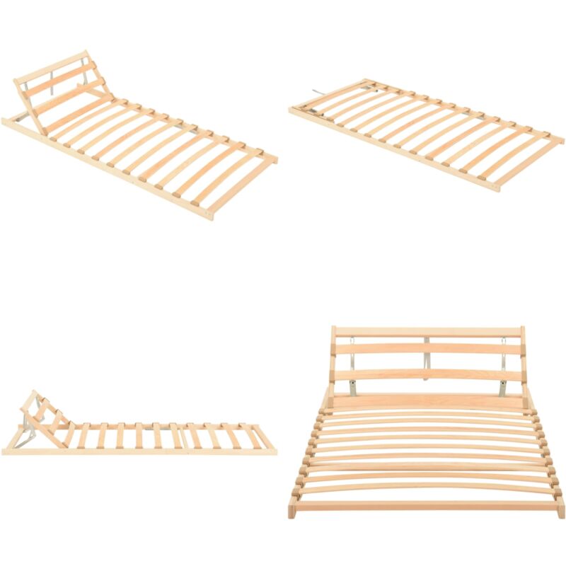 Lattenrost mit 13 Latten Verstellbares Kopfteil 90x200 cm - Holzlattenrost - Lattenrost 90x200 - Bettenrahmen - Lattenrost Mit Kopfteil - Lattenrost