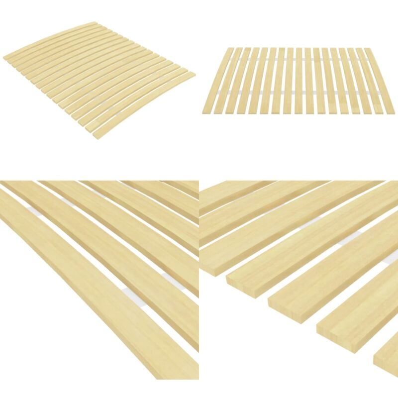 Vidaxl - Lattenrost mit 17 Latten 100x200 cm - Holz Lattenrost - Lattenrost Massiv - Lattenrost Pappellhol - Bettenrahmen - Lattenrost Zum