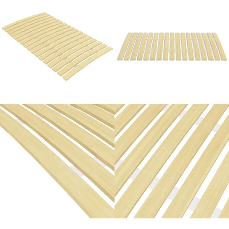 Lattenrost mit 17 Latten 70x200 cm - Holzlattenrost - Lattenrost 70x200 - Pappelholzlattenrost - Rollos Lattenrost - Zusammenklappbarer Lattenrost