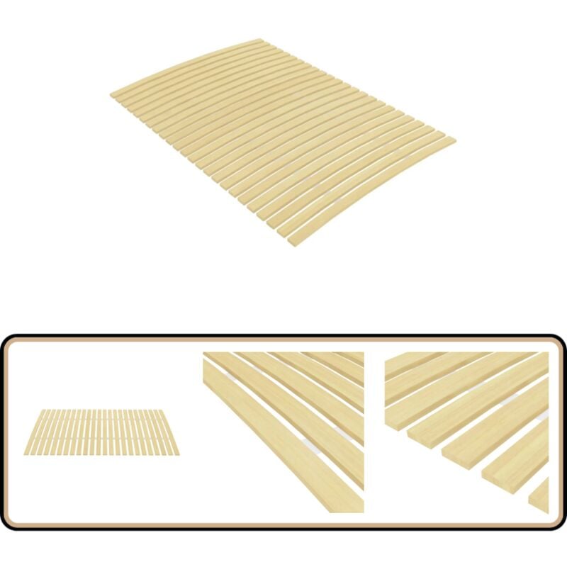 Lattenrost mit 24 Latten 120x200 cm - Holz Lattenrost - Lattenrost 120x200 - Pappelholzlattenrost - Rolloslatten - Zusammenklappbarer Lattenrost