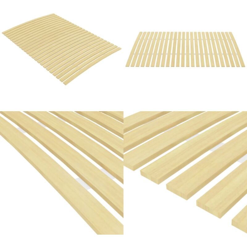 Vidaxl - Lattenrost mit 24 Latten 120x200 cm - Holz Lattenrost - Lattenrost 120x200 - Pappelholzlattenrost - Rolloslatten - Zusammenklappbarer