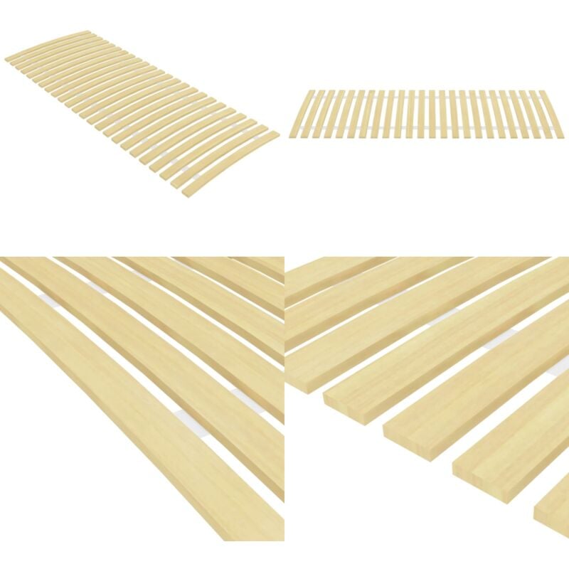 Lattenrost mit 24 Latten 80x200 cm - Holzlattenrost - Lattenrost 80x200 - Pappelholzlattenrost - Rollos Lattenrost - Zusammengeklappbarer Lattenrost