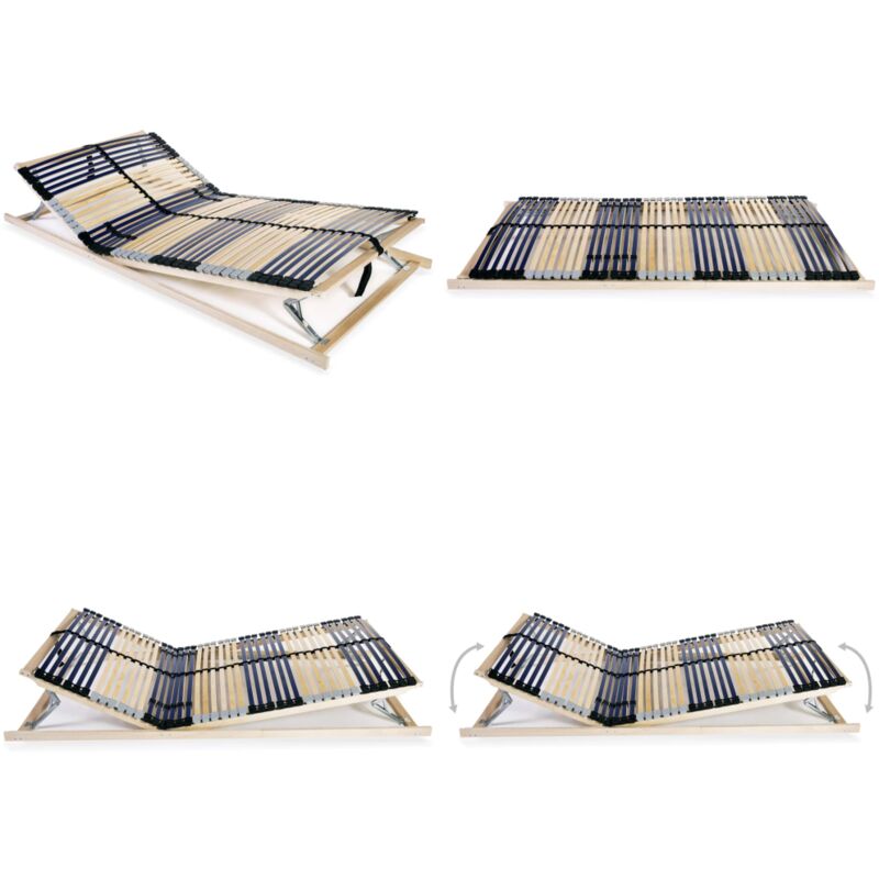 Lattenrost mit 42 Latten 7 Zonen 100x200 cm - Lattenrost - Holzrahmen - Buche - Birkenholz - Lattenrost 100x200 - Home & Living