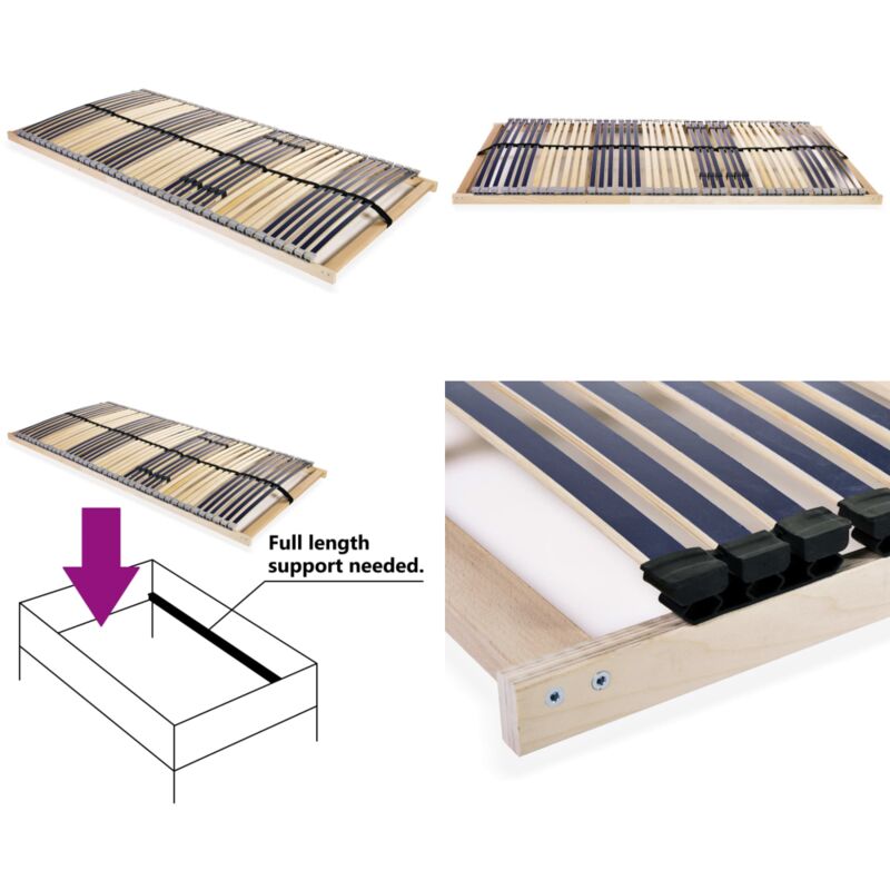 Lattenrost mit 42 Latten 7 Zonen 140x200 cm - Lattenrost - Holzrahmen - Buche - Birke - Lattenrost 140x200 - Home & Living