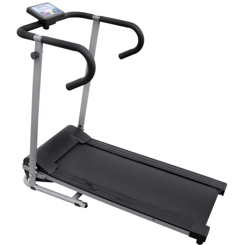 Elektrisches Laufband 100x35 cm Schwarz und Silber vidaXL