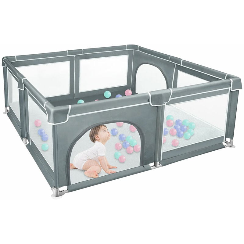 Haloyo - Laufgitter für Baby,Faltbar Baby ®,Playpen Kinderzaun,Oxford-Gewebe Laufgitter Baby,Kinder-Laufstall,Laufstall Weich et Rutschfest,180 x 150