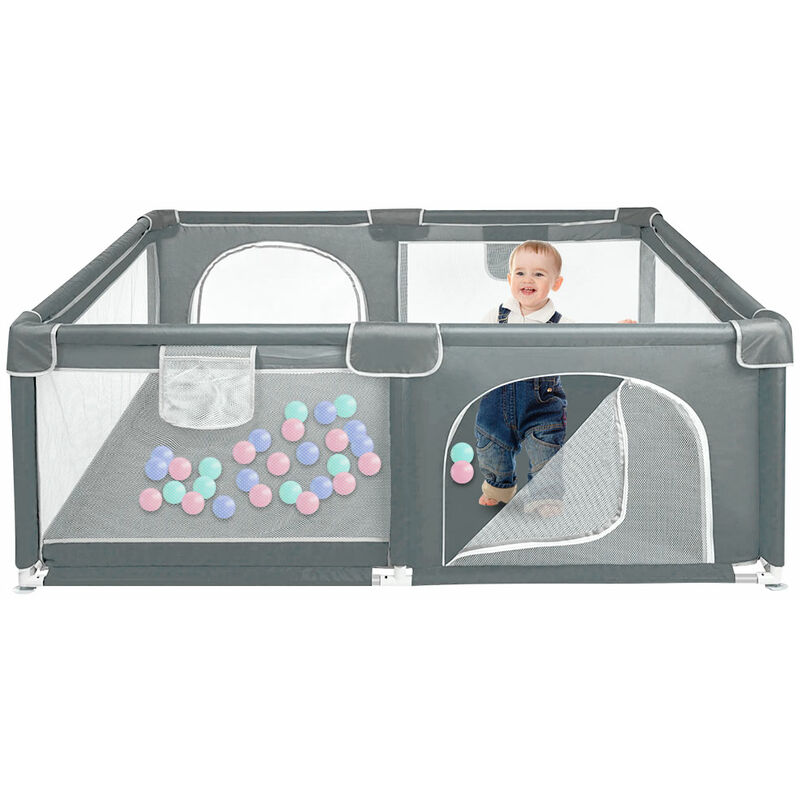 Laufgitter für Baby,Faltbar Baby,Haloyo®,Playpen Kinderzaun,Oxford-Gewebe Laufgitter Baby,Kinder-Laufstall,Laufstall Weich et Rutschfest,120 x 160 x