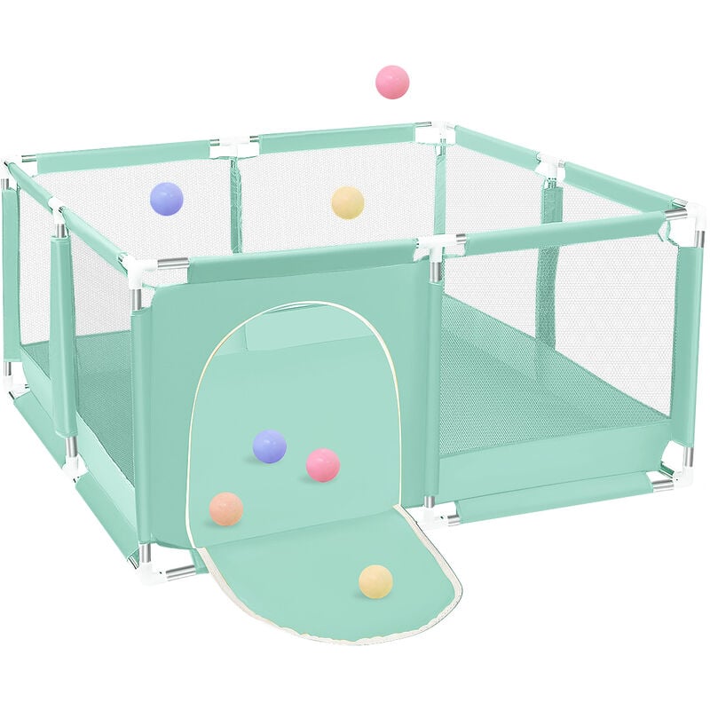 Laufstall Spielzaun Baby Laufstall 128x128x66cm Grün