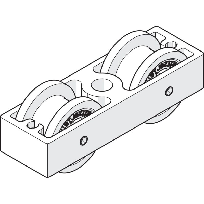 Hawa - Laufwerk 2-rollig M8 Kunststoffrollen (Typ Junior 40)