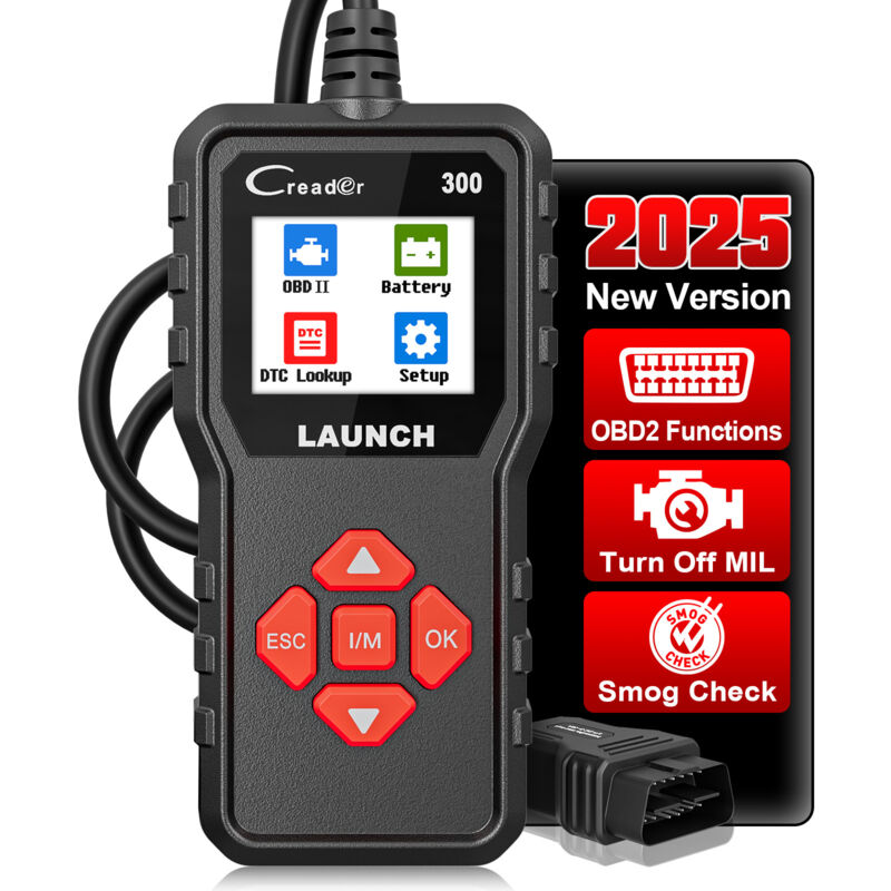LAUNCH CR300 Mehrmarken-Kfz-Diagnosegerät, universelles OBD2-Kfz-Diagnosegerät (Französisch), Motorfehlercode-Lesegerät, kompatibel mit allen