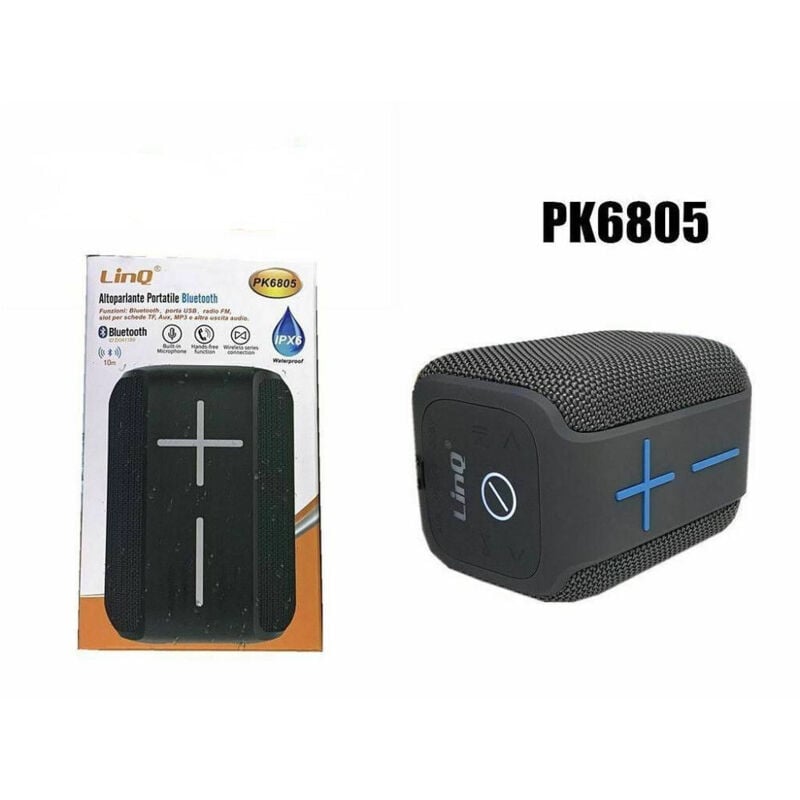 Trade Shop Traesio - Trade Shop - speaker cassa bluetooth unpermeable usb radio fm tf linq PK6805 -