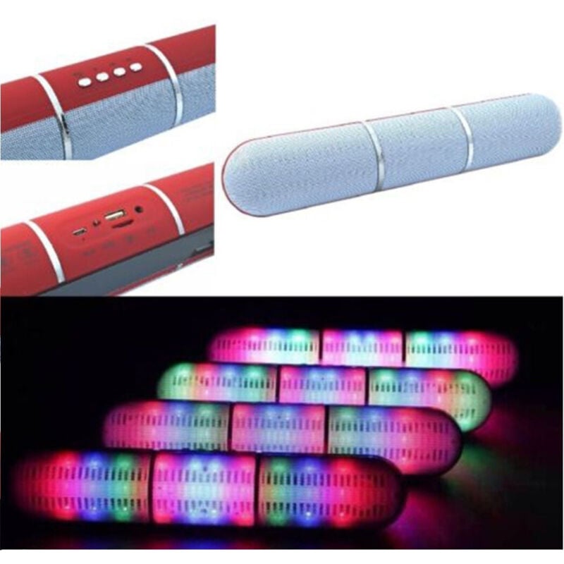 Trade Shop Traesio - Trade Shop - cassa speaker bluetooth fm tf aux usb vivavoce pulse led ipod smartphone tabellet -