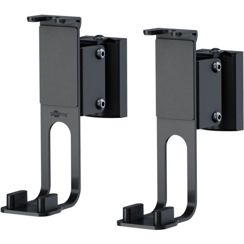 Goobay - Lautsprecher-Wandhalterung One Sound Flex, schwarz, 2 Stück, kompatibel mit dem Sonos One und Sonos One sl, sichere und voll flexible