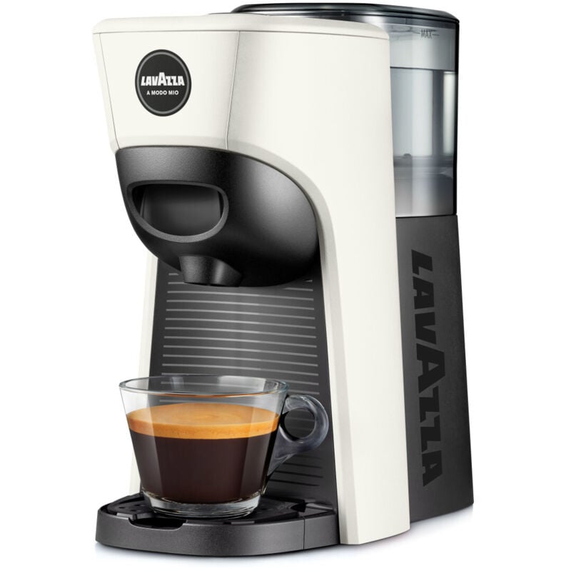 Lavazza LM 840 Tiny Eco Automatische manuelle Kapsel-Kaffeemaschine, 0,6 l, weiß/schwarz