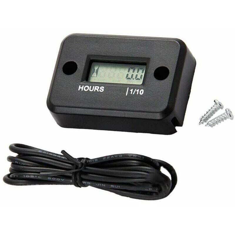 LCD-Display Digital Betriebsstundenzähler Gauge Timer für ATV Quad Motorrad Schneemobil Motocross Pit Bike Rasenmäher Traktor Lkw