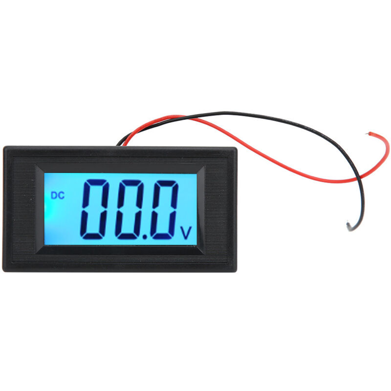 LCD-Voltmeter, wasserdichtes Digitalanzeige-Messgerät, 4-120V Autobatterie-Spannungsmonitor mit blauer Hintergrundbeleuchtung, kein externes Netzteil