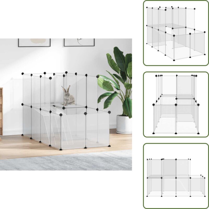 Vidaxl - Kleintierkäfig Transparent 142x74x93 cm pp und Stahl - Kleintierkäfig - Kaninchendrache - Hamstergehege - Vogelvoliere - Terrarium