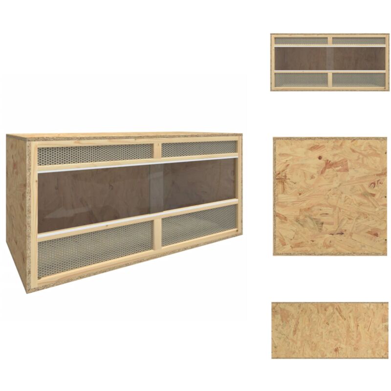 Terrarium Holzwerkstoff 100x47x47 cm - Reptil Terrarium - Terrarium Kleintier - Haustierkäfig - Vogelvoliere - Tiergehege